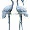 43 Inch Sculptured Cranes in Bronze Finish
