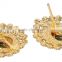 Indian Ethnic Gold Plated Green Earrings
