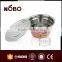 stainless steel oil bowl wi th steel lid
