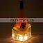 Beautiful wine holder laser arylic single led wine bottle holder