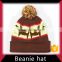 Knitted winter fabric custom beanie hat