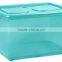 45/90 liter bright clear color box with solid color lid not fabric