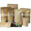 Aluminium Foil Lamination Stand-up Zipper Brown Craft Paper Pouch