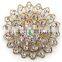 Color Rhinestone Flower brooch,Wedding Invitation AB Brooch Pin