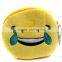 YiWu cheap emotion icon plush round shape cute coin purse