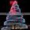 White outdoor lighted snowing christmas tree christmas decoration