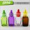 Hot Sale!!!colorful violet glass bottles fancy perfume square glass dropper bottle