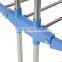 Three Layer Stainless Steel Stand Clothes Drying Rack Clothes Hanger Blue