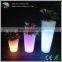 Modern round shape high LED decoration garden pot / Waterproof Outdoor LED flower pot
