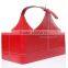 durabel waterproof pu leather hand baskets for shopping for storge