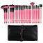 32pcs newest portable facial cleansing rose-bengal cosmetic brush set shaving makeup wholesale