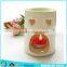 Pure color promotional ceramic spa oil burner custom design promotional oil burner for Christmas