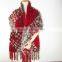 wholesale price knitted rex rabbit fur scarf/winter fur shawl
