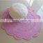 customized colors cotton knitted pouf china