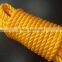 3- strand yellow polypropylene rope