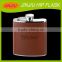 6oz Fashion Stainless Steel Leather Covered Hip Flask Man's Hip Flask