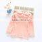 Embroidery lace cotton long sleeve round collar T shirt for girls