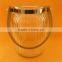 glass electroplate craft jar with rope handle