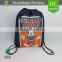 Lead Free Practical black reflective backpack drawstring bag