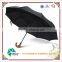 Crooked handle 3 fold auto open and close strong umbrella for wind