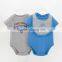 2016 short sleeve soft fabric simple funny baby clothes