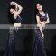 Wuchieal Spring and Summer Lace Belly Dance Costume Top and Skirt for Performance or Practice