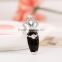 European And American Fashion Ring Ornament Crystal Crown Colored Glaze False Nail Ring Knucle For Women