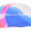 Rainbow Wholesale Low Price Customized Waterproof Silicone Adult Swimming Cap