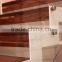Doube Stringer, Glass Stair Railing, Metal Wood Stairway