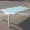 Outdoor furniture glass dining table