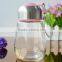 Lovely 16oz penguin Christmas glass bottle with pink color lid from Bengbu Cattelan Glassware Factory