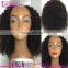 2016 Hot sale indian remy hair u part lace wig kinky curly u part wig wholesale price virgin kinky curly u part wig