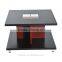 HomCom 32" Modern Square Double Deck Coffee Table - Black