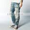 Stylish Distressed selvedge denim jeans pant men wholesale cheap jeans(LOTN020)