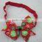 New Arrival 3.5inch Christmas Ribbon Baby Hair Bows with Soft Elastic Headband Girls Baby Hairband Boutique Bows