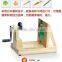 Green plastic cutting tool for cutting food and fruit
