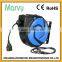 Metal wall mounted electric spring cable reel ,Europe Socket.