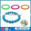 Free sample!!colourful silicone bead bracelet, cheap custom silicone bead wristband, silicone rubber ball bracelet band