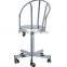 Bar Stool High Chair with Gas Lift and Wheels