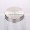 Set 3 Clear Coned Shape Threaded Glass Storage Canister Jars with Metal Lid