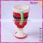 wine glass shape ceramic custom coffee cup with handle