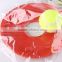 2PC Plastic pet toy hollow frisbee with tennis ball/new design hot sale dog toy