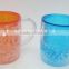 14oz BPA-FREE double wall plastic frosty mug with gel and handle for desk