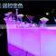 Rechargeable Plastic LED luminated Night club Furniture Interactive Counter