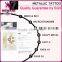 Waterproof Gold Tattoo Metallic Temporary Tattoo Stickers Temporary Body Art Tatoo