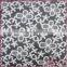 White elegant flower embroidery design mesh fabric lace for wedding dress
