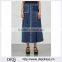 Wholesale Women Apparel Blue Patchwork Frayed Hem Denim Midi Skirt(DQE0370SK)