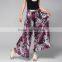 New arrival fashion summer floral print ladies chiffon culotte pants