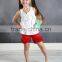 2017 cotton baby girls boutique clothing kids ruffle shorts for childrens