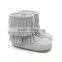 Snow boots grey suede kids fashion winter boots